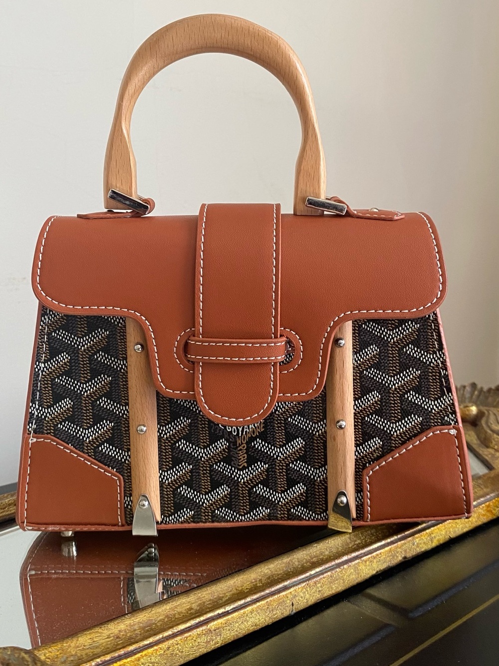 FASHION DESIGNER INSPIRED GEOMETRIC SHOULDER BAG
